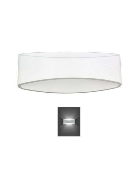 Spot Light Μοντέρνο Φωτιστικό Τοίχου με Ενσωματωμένο LED και Θερμό Λευκό Φως σε Λευκό Χρώμα