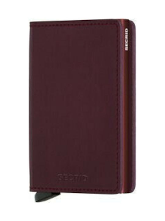 Secrid Slimwallet Original Herren Brieftasche Karten mit RFID und Schiebemechanismus Burgundisch