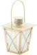 Lantern Metallic Tabletop Beige 14.5x14.5x22εκ. 1pcs