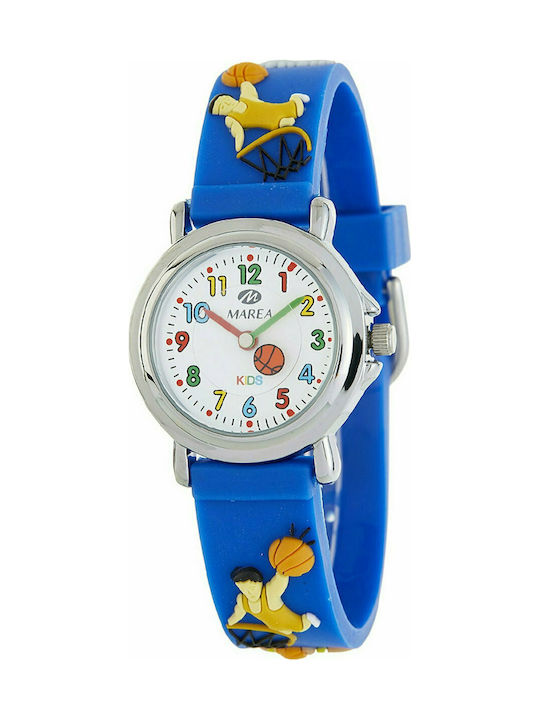 Marea Kinder Analoguhr mit Kautschuk/Plastik Armband Blau