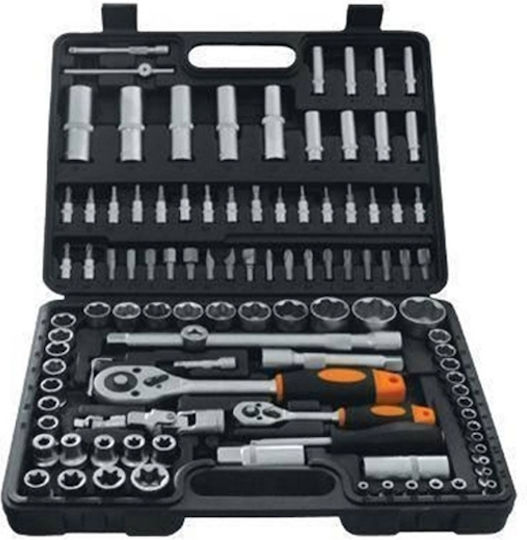 Dehco 108 Ε Set de chei tubulare și clichet 1\2" & 1\4" 108buc