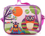 Oops Owl Isothermal Shoulder Lunch Bag Lilac L24 x W10 x H19cm