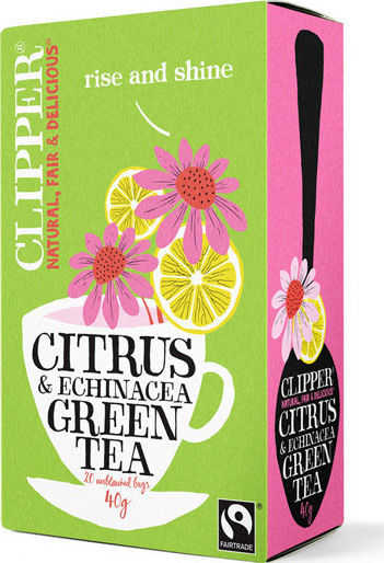 Clipper Organic Green Tea Citrus & Echinacea 20 Bags 40gr