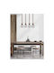 Home Lighting Reglabil Lustră Negru Calea ferată pentru 4 Becuri E27 85cm.