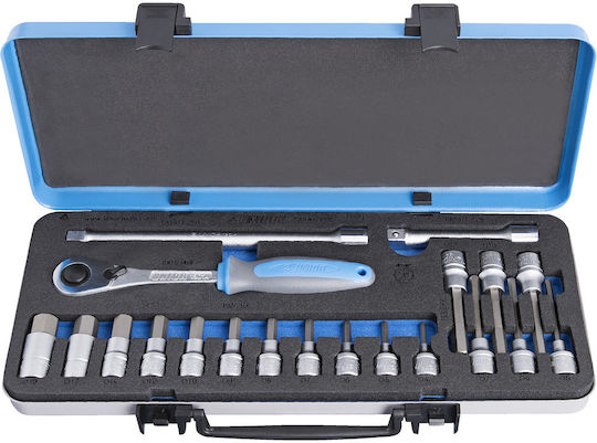 Unior 190BIHX1P20 Set Ratchet 1\2" 20pcs 611946