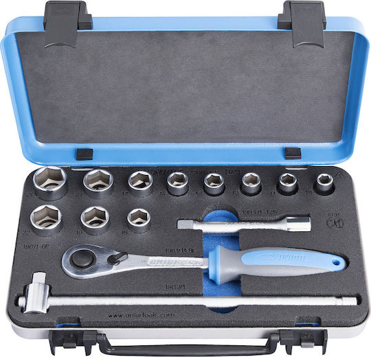 Unior 190BI6P14 Set Ratchet 1\2" 14pcs 611940