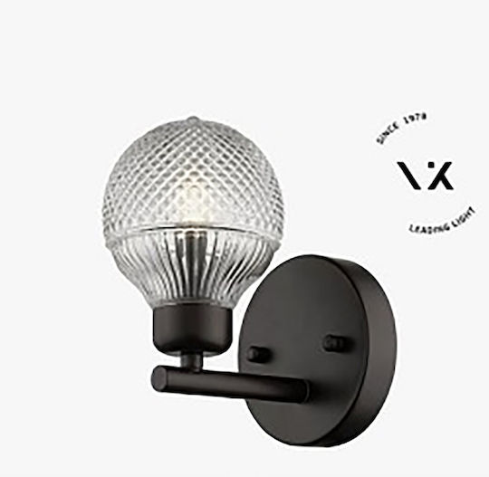 VK Lighting Μοντέρνο Φωτιστικό Τοίχου με Ντουί G9 Μαύρο 12x16x9εκ.
