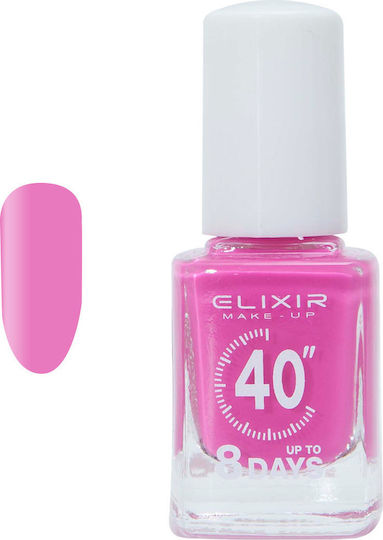 Elixir 40″ Up To 8 Days Glossy Βερνίκι Νυχιών Μακράς Διαρκείας Quick Dry Ροζ 13ml