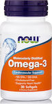 Now Foods Molecularly Distilled Omega 3 Ulei de pește 1000mg 30 softgels