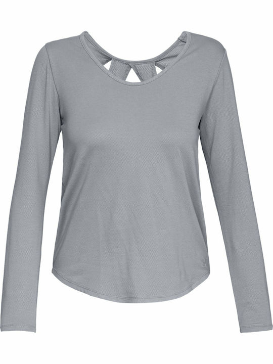 Under armour top pindot open back