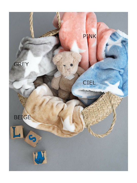 Palamaiki Blanket Cot Star Fleece Light Blue 110x140cm