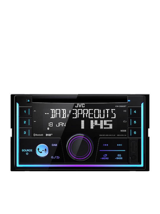 JVC KW-DB93BT Ηχοσύστημα Αυτοκινήτου Universal 2DIN (Bluetooth/USB/AUX)