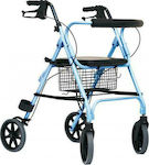 Thuasne Quatro Light V0504 Faltbar Rollator Gehwagen Aluminium Blau