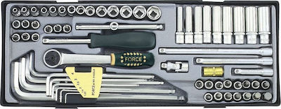 Force Ratschen- & Steckschlüssel-Sets 1\4" 64Stück