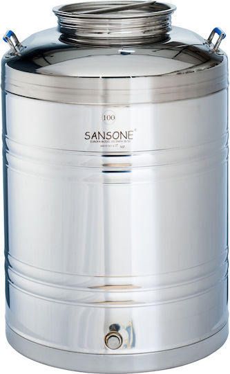 Sansone Recipient din Oțel Inoxidabil Europa Open Top / Flat Bottom 100lt