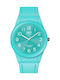 Q&Q Battery Watch with Rubber Strap Turquoise