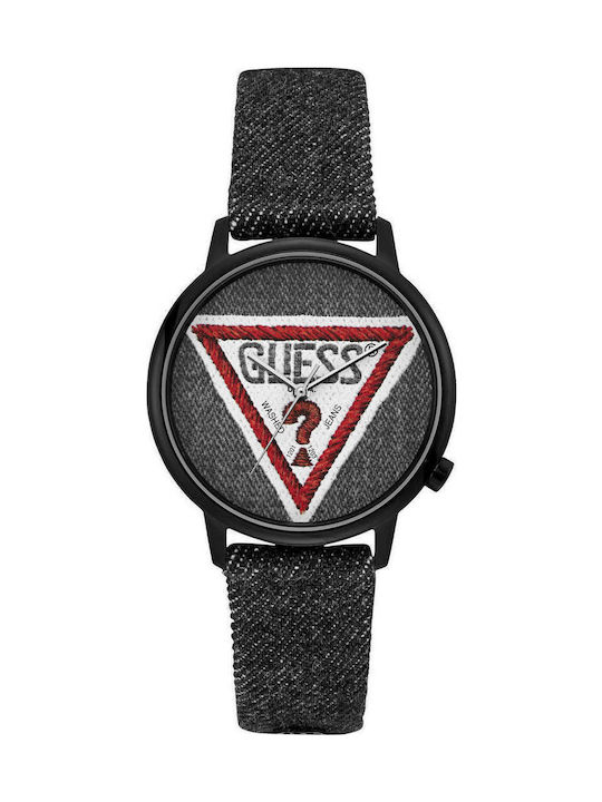Guess Γυναικείο Ρολόι 38mm Μπαταρίας με Μαύρο Υφασμάτινο Λουράκι