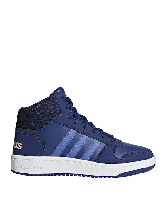 Hoops Hoops Mid 2.0 K Kids Sports Shoes Basketball with Laces Blue