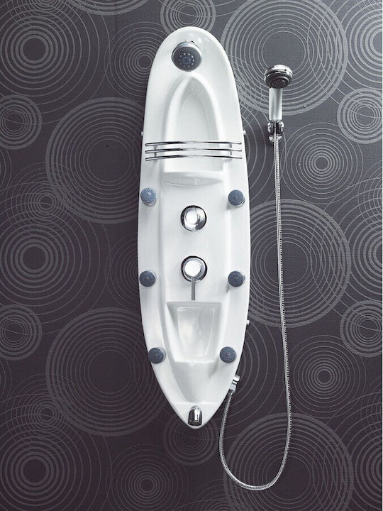 Sanitec A-807 Shower Column with Hydromassage 120cm White
