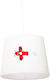 Bebe Stars Kids Fabric Single Ceiling Light E27 Happy Travel White 23W 30x24cm