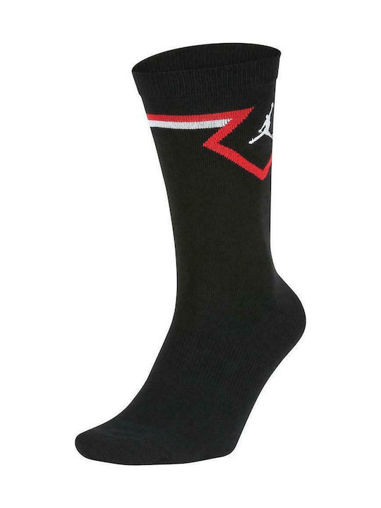Jordan Air Legacy Diamond Μπασκετικές Κάλτσες Μαύρες 1 Ζεύγος