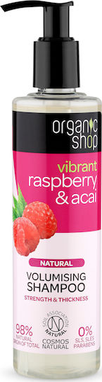 Natura Siberica Organic Raspberry & Acai Σαμπουάν Αναδόμησης/Θρέψης & Όγκου για Όλους τους Τύπους Μαλλιών 280ml