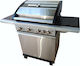 Blackbull Glasslid Gas Grill with 4 pcs 12kW and Side Burner