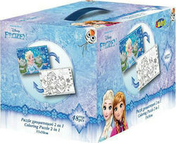 Παζλ Χρωματισμού Κύβος 2 Όψεων Frozen 48pcs (69-1527) Luna