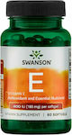 Swanson Vitamin E Βιταμίνη για Αντιοξειδωτικό 400iu 180mg 60 μαλακές κάψουλες