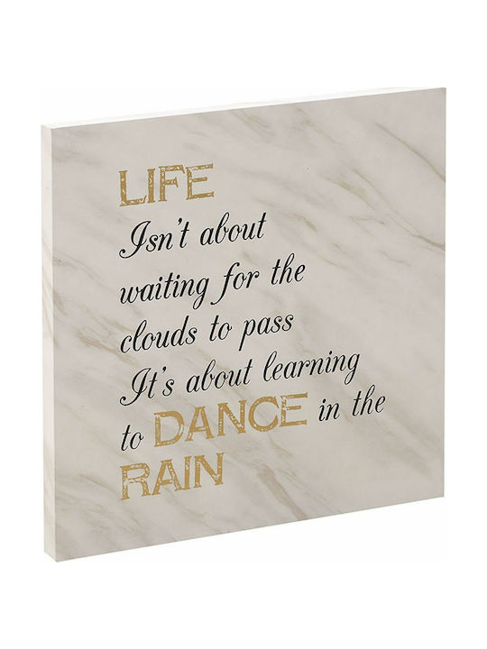 Inart Wooden Wall Sign 40x3x40cm 3-70-882-0017