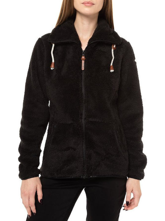 Karmen Women's Cardigan with Zipper Black