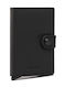 Secrid Miniwallet Matte Men's Leather Card Wallet with RFID και Slide Mechanism Total Black