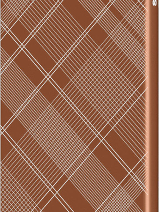Cardprotector Laser Tartan Portofel bărbătesc Carduri cu RFID și mecanism Slide Portocaliu