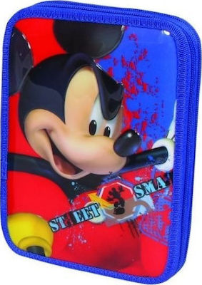 Paxos Mickey Club House Pencil Case with 2 Compartments Multicolored