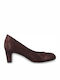 Pumps mit Chunky mittelhohem Absatz Burgundisch