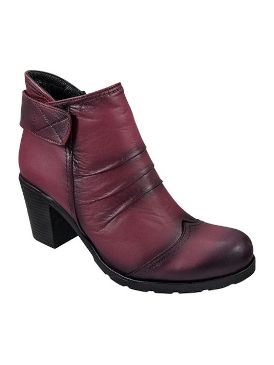 Safe Step 60341 Leather Women's Ankle Boots Burgundy