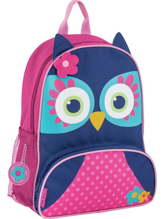 Stephen Joseph Owl Σχολική Τσάντα Πλάτης Νηπιαγωγείου Μωβ με Θήκη