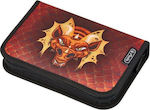 Herlitz Fabric Pencil Case Dragon with 1 Compartment Brown