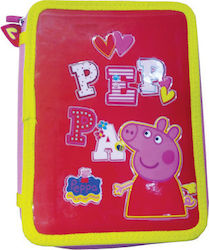 Diakakis Peppa Pig Pencil Case Full with 2 Compartments Red