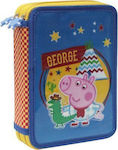 Peppa George Pencil Case Full with 2 Compartments Blue