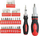 Dekton DT65235 Screwdriver Ratchet with 42 Interchangeable Tips