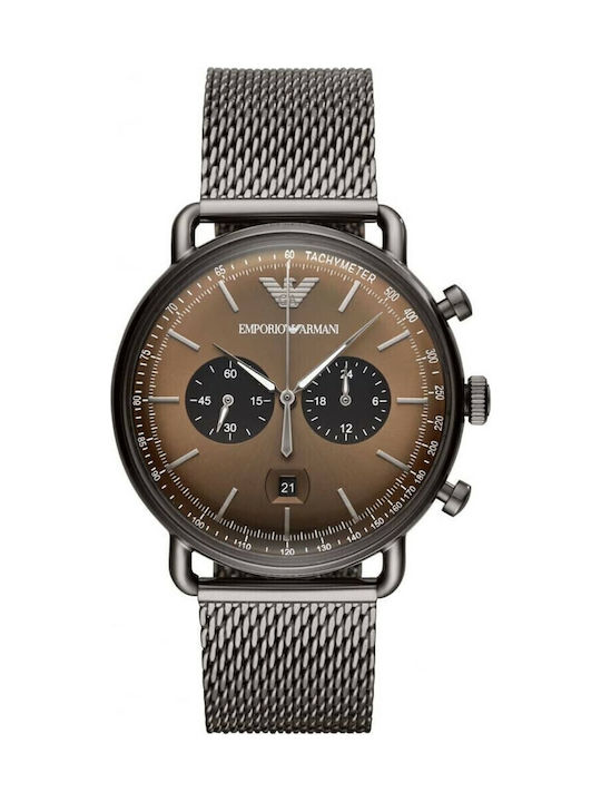Emporio Armani Ανδρικό Ρολόι 43mm Χρονογράφος Μ...