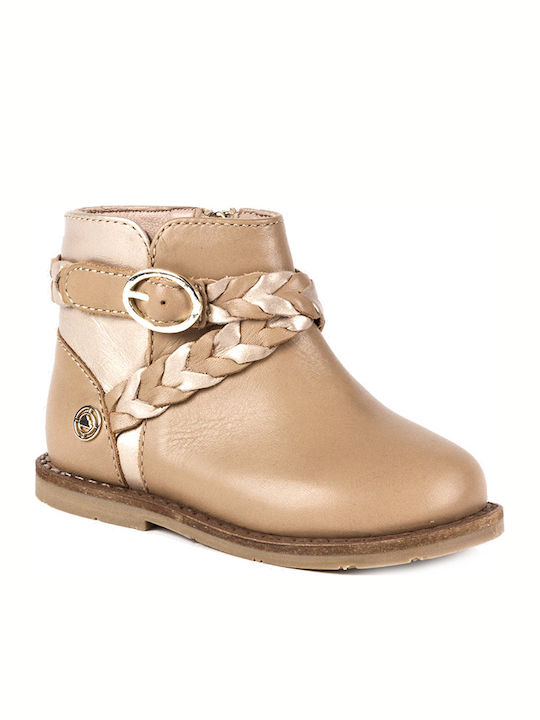 Mayoral Kids Boots with Zipper Beige