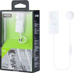 Moveteck CT789 Earbud Bluetooth Handsfree Ακουστικό Πέτου Λευκό