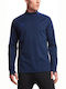 Nike Shield Strike Drill Men's Athletic Long Sleeve Blouse with V-Neck Navy Blue