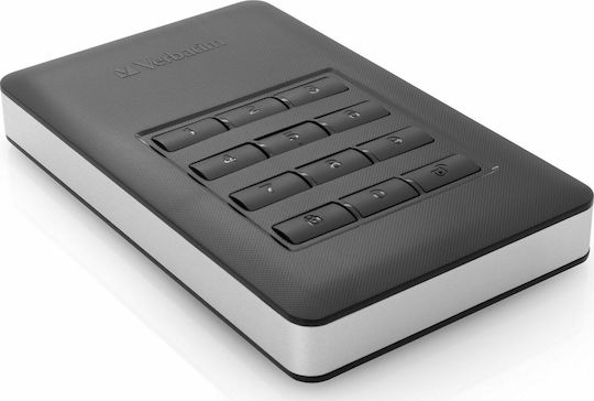 Verbatim Store 'n' Go Secure with Keypad Access USB 3.1 External 2.5" HDD 2TB Black