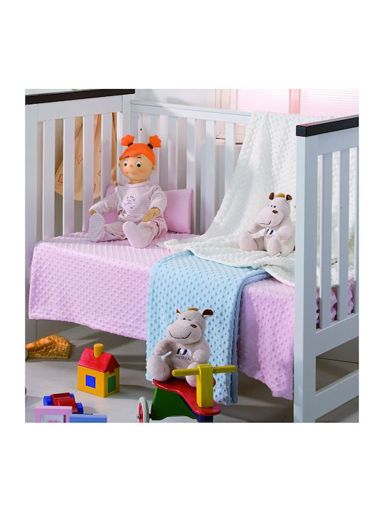 Morven Decke Babydecken Wickeltücher für Kinderzimmer Topitos 044 Samt Rosa 80x110cm