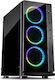 Inter-Tech W-III RGB Гейминг Midi Tower Компютърна кутия със странично прозорче Черно