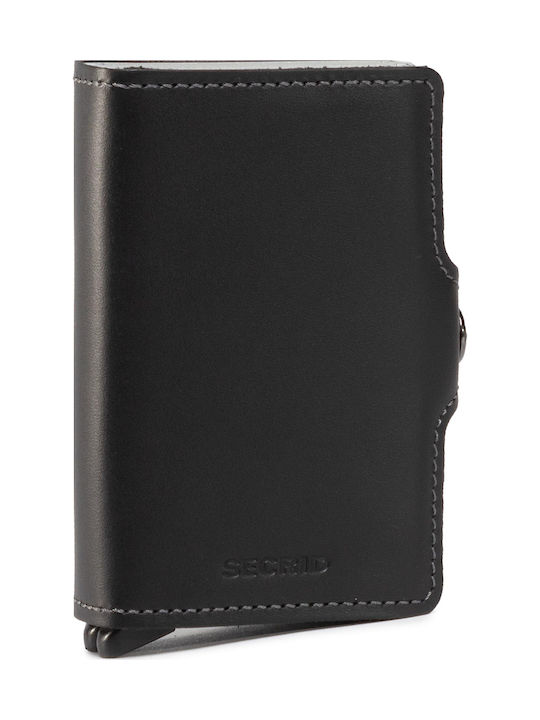 Secrid Twinwallet Men's Card Wallet with RFID και Slide Mechanism Black