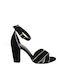 452 Suede Sandalen Schwarz